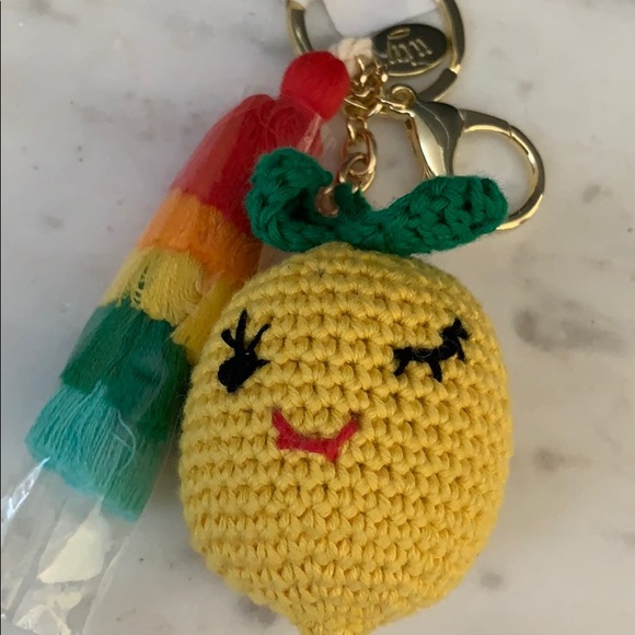 Little Lemon Knitted Keychain